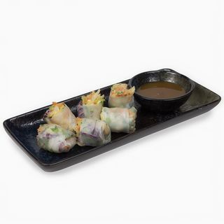 Rollitos frescos de centollo y langostino