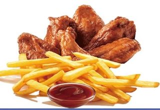 Chicken wings & fries