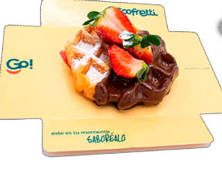 Gofre con Nutella y Fresas.