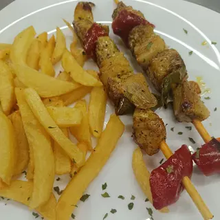Broqueta de pollastre/ Brocheta de pollo