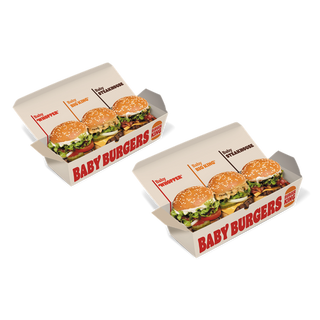 Baby whopper, Baby steakhouse y Baby big king x2