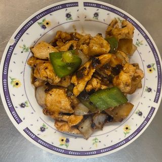 Pollo con salsa de judías negra 