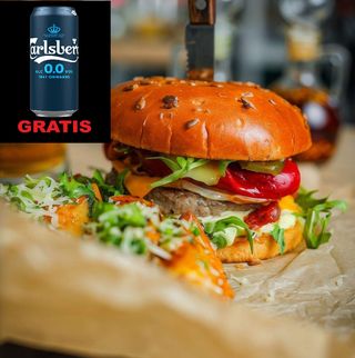 American Burger + Bere Calsberg 0% CADOU!