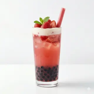 Strawberry(Fresa)Iced Bubble Tea