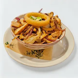 Poke de pollo con trufa y setas