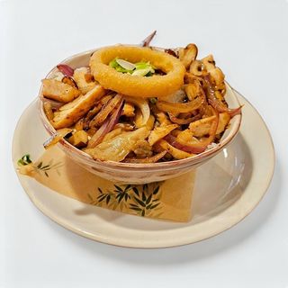 Poke de pollo con trufa y setas