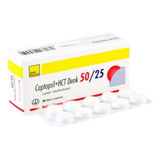 კაპტოპრილი + ჰქთ დენკი ტაბლეტი 50მგ+25მგ #30