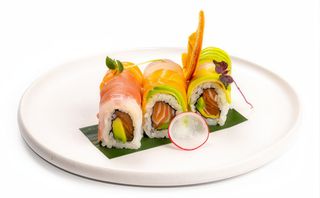 159. Rainbow roll 8 pezzi