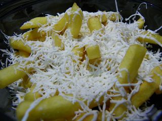 Cartofi prajiti cu branza