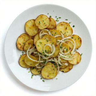 Patate al forno a fettine sottili 'mbacchiuse