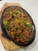 Ternera con puerro y jengibre al grill