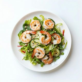 Insalata cinese con gamberi