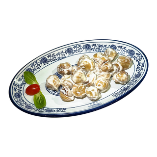 Жареные пельмени в сливочном соусе