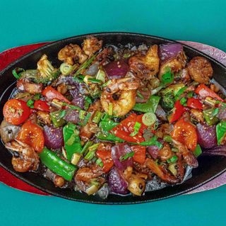 Plancha de mariscos al Tausi