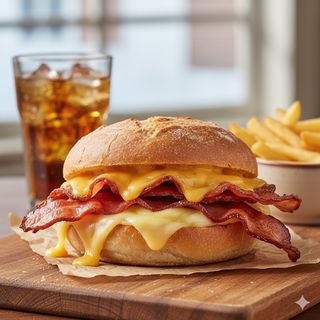 Bocadillo De Bacon Y Queso