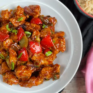 Chicken Manchuri Fried Rice Gravy