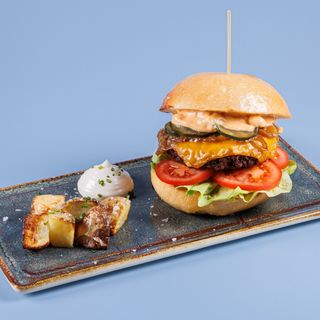 Blu Bar Famous Veggie Burger