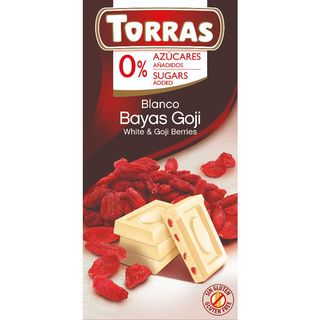 Czekolada biała z jagodami goji bez dodatku cukru 75g TORRAS