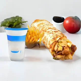 XL large chicken doner roll + french fries + large ayran