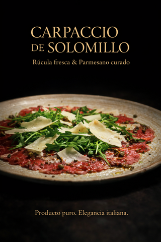 Carpaccio de Solomillo (Parmesano & Rúcula)