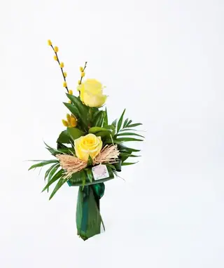 Ramo 2 Rosas (amarelo)