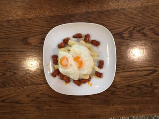 Huevos fritos con chistorra
