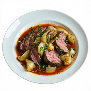 Hígado Encebollado Al Ajillo