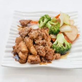 Solomillo de pollo con verduras