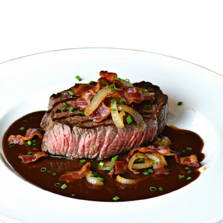 Ramstek s tamnim pivom i slaninom