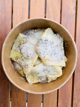 Ravioli di ricotta e spinaci cacio e pepe
