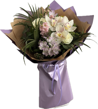 Buket orhideja&alstromerija mix cvece