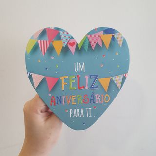 Coração Pequeno "Feliz Aniversário"