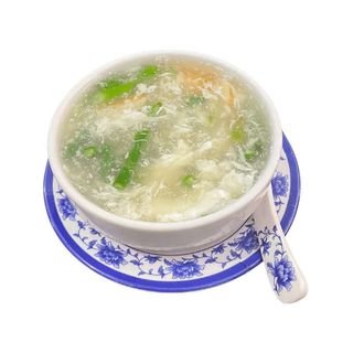 103 Zuppa asparagi con surimi di granchio