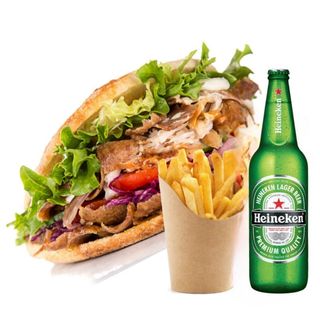 Menù panino kebap con birra Heineken 33 cl