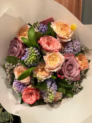 Bukiet pomarańczowo-fioletowy XL