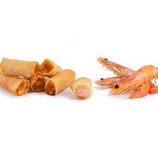 Rollitos de colas de langostino 