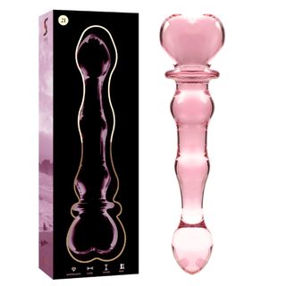 Dildo Cristal Borosilicato 20.5 X 3.5 Cm Rosa - Nebula Series By Ibiza