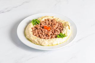 Hummus lahme (sin gluten/halal) - حمص مع لحمة
