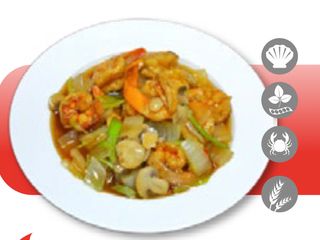 110-Langostinos Fritos con salsa de ostras