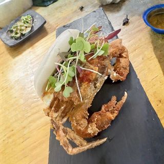 Pan Bao De Cangrejo Crujiente De Concha Blanda