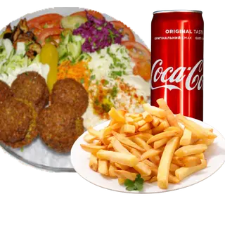 Vegetariano Falafel no Prato