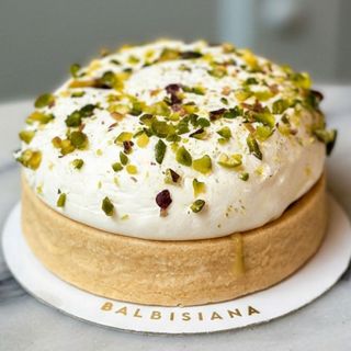 Postre de Pistacho y Chocolate Blanco