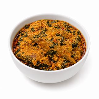 Mini Bowl of Egusi Soup & Eba