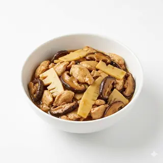 Pollo Con Bambú Y Setas