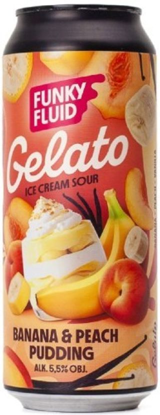 Gelato: Banana & Peach Pudding Funky Fluid Lata 50 cl.