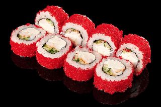 Рол Філадельфія з креветкою в ікрі (8шт/240г)