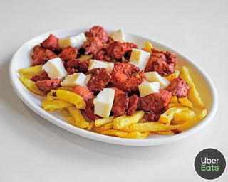 Zorza con queixo e patacas fritas 