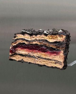 Шоколадний наполеон мак-вишня