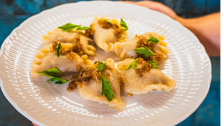 Pierogi z kapustą i borowikami