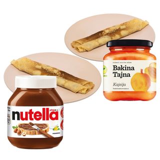 Palačinke nutela 2 komada + Palačinke kajsija 2 komada